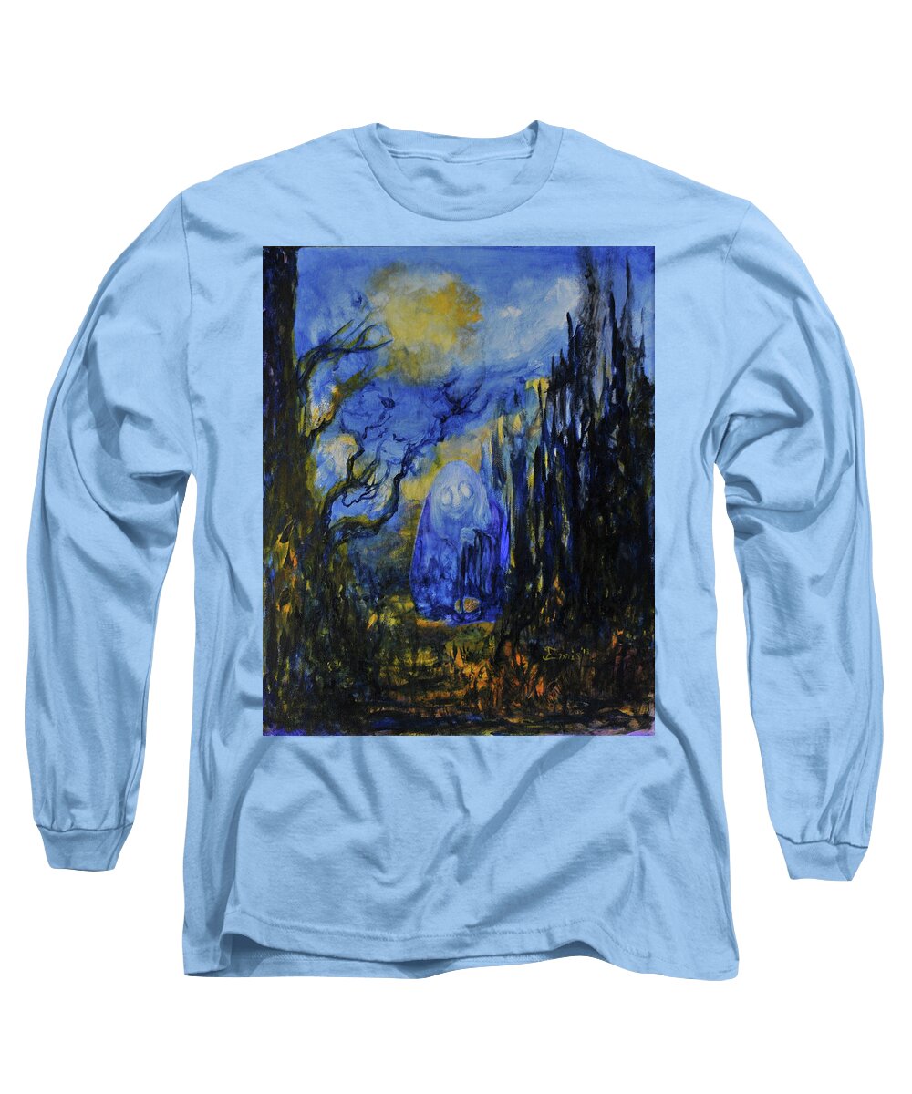 Ennis Long Sleeve T-Shirt featuring the painting Old Ways by Christophe Ennis