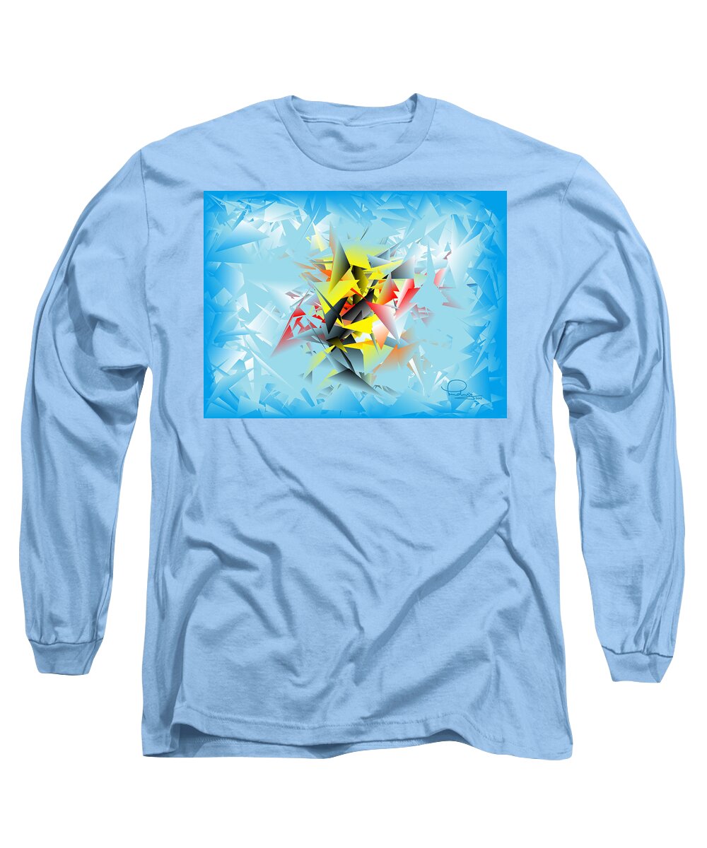 Digital Art Long Sleeve T-Shirt featuring the digital art Out of the Blue 5 by Ludwig Keck