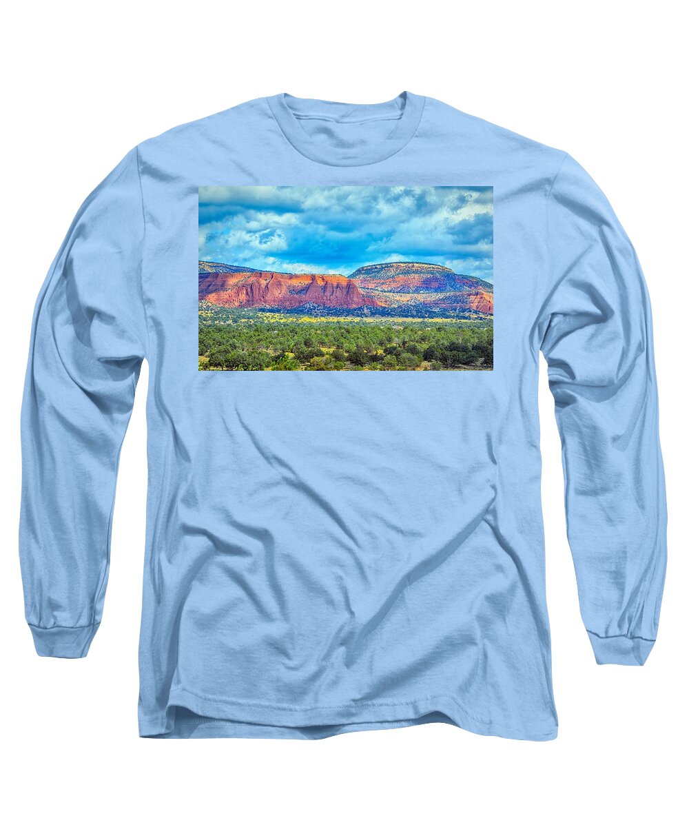 Scenic Long Sleeve T-Shirt featuring the photograph Painted New Mexico by AJ Schibig