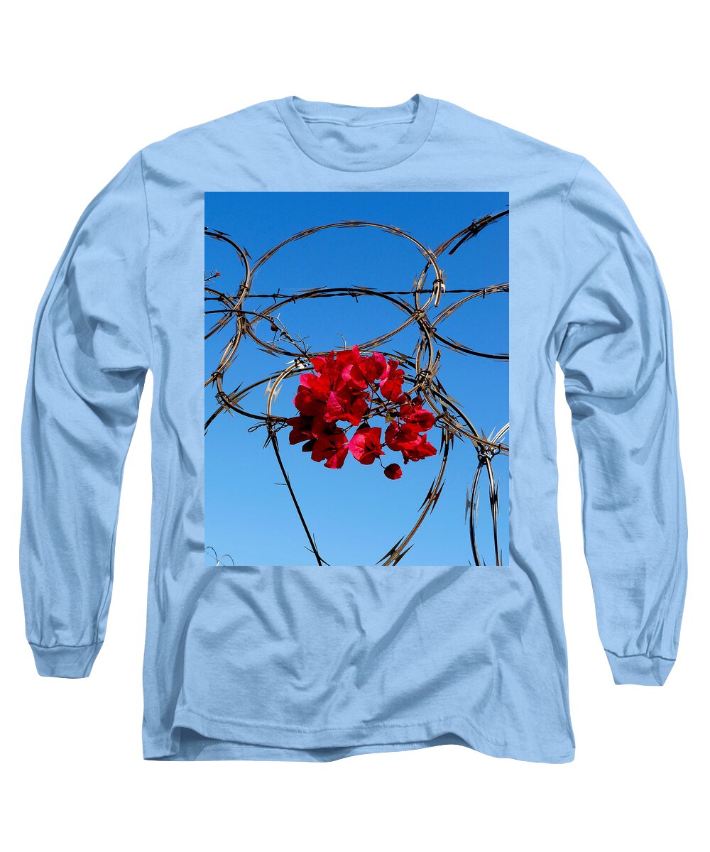 Red Flowers Long Sleeve T-Shirt featuring the photograph Pairing by Gia Marie Houck