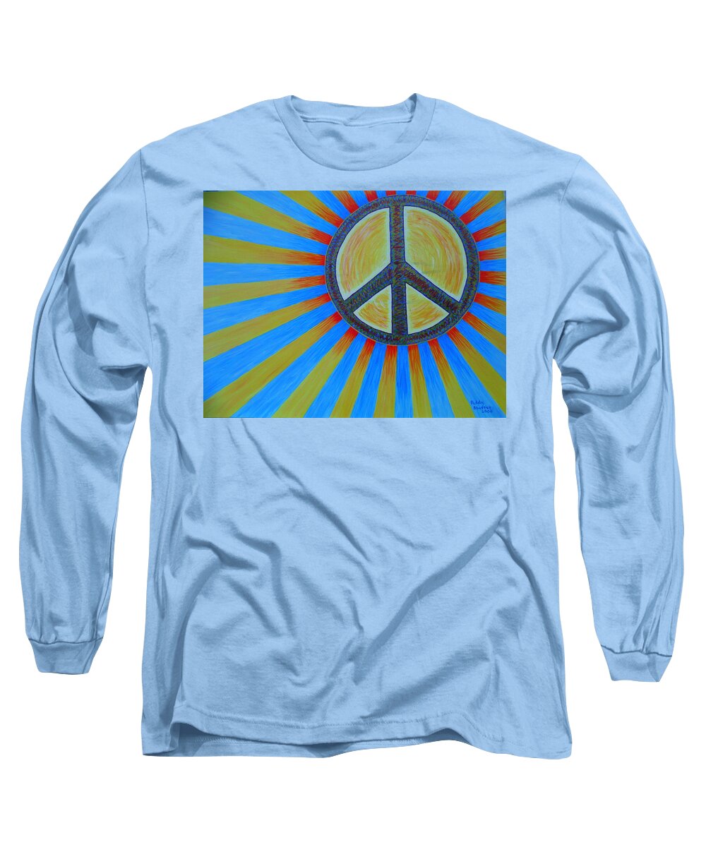 Peace Long Sleeve T-Shirt featuring the painting Peace by Paddy Shaffer
