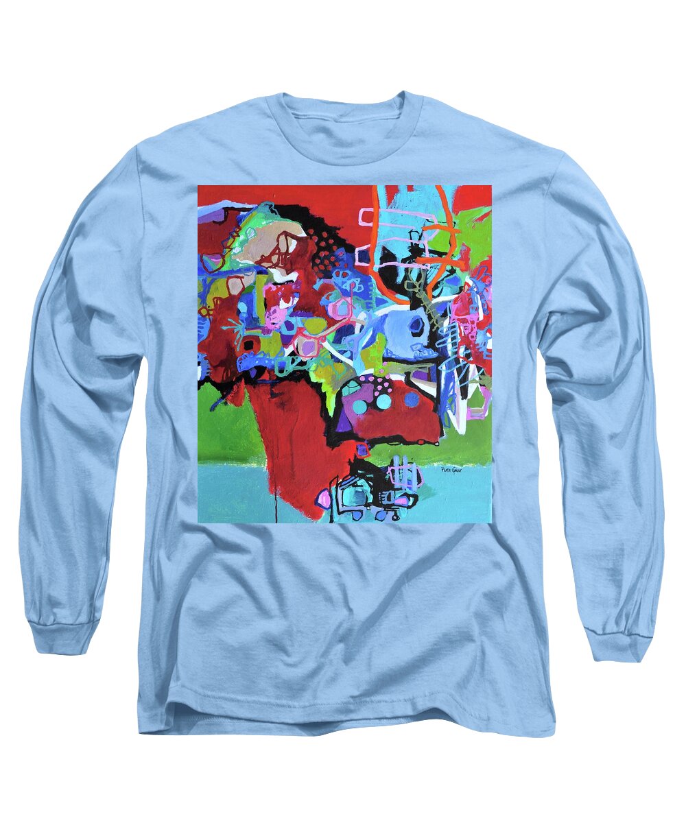 Heaven Long Sleeve T-Shirt featuring the painting Rebeck 4 by Plata Garza