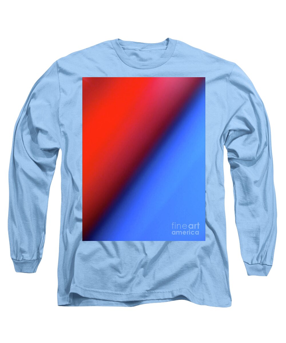 Cml Brown Long Sleeve T-Shirt featuring the photograph Red Blue by CML Brown