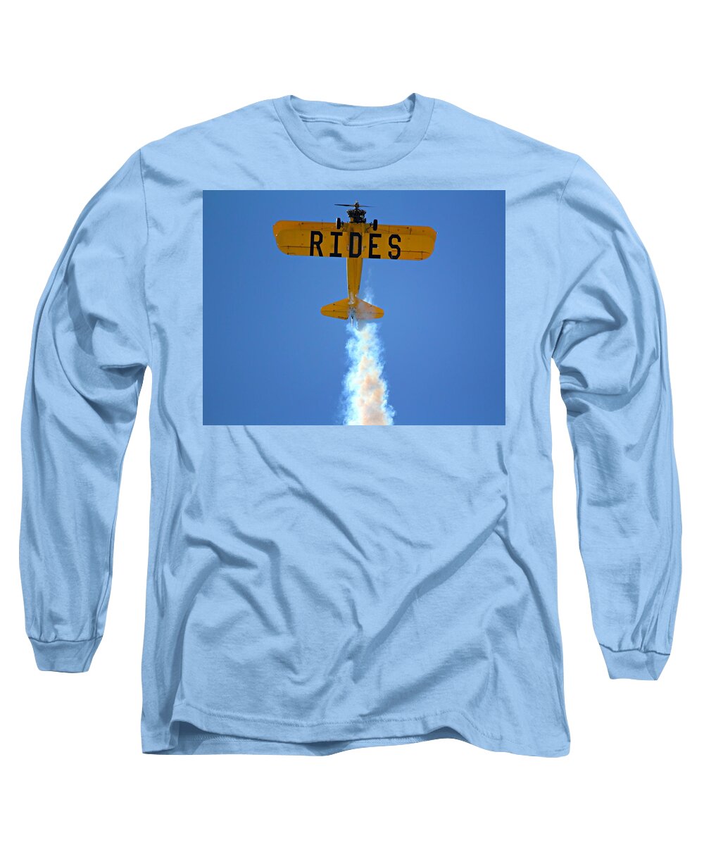 Airplane Long Sleeve T-Shirt featuring the photograph Rides by Steve Natale