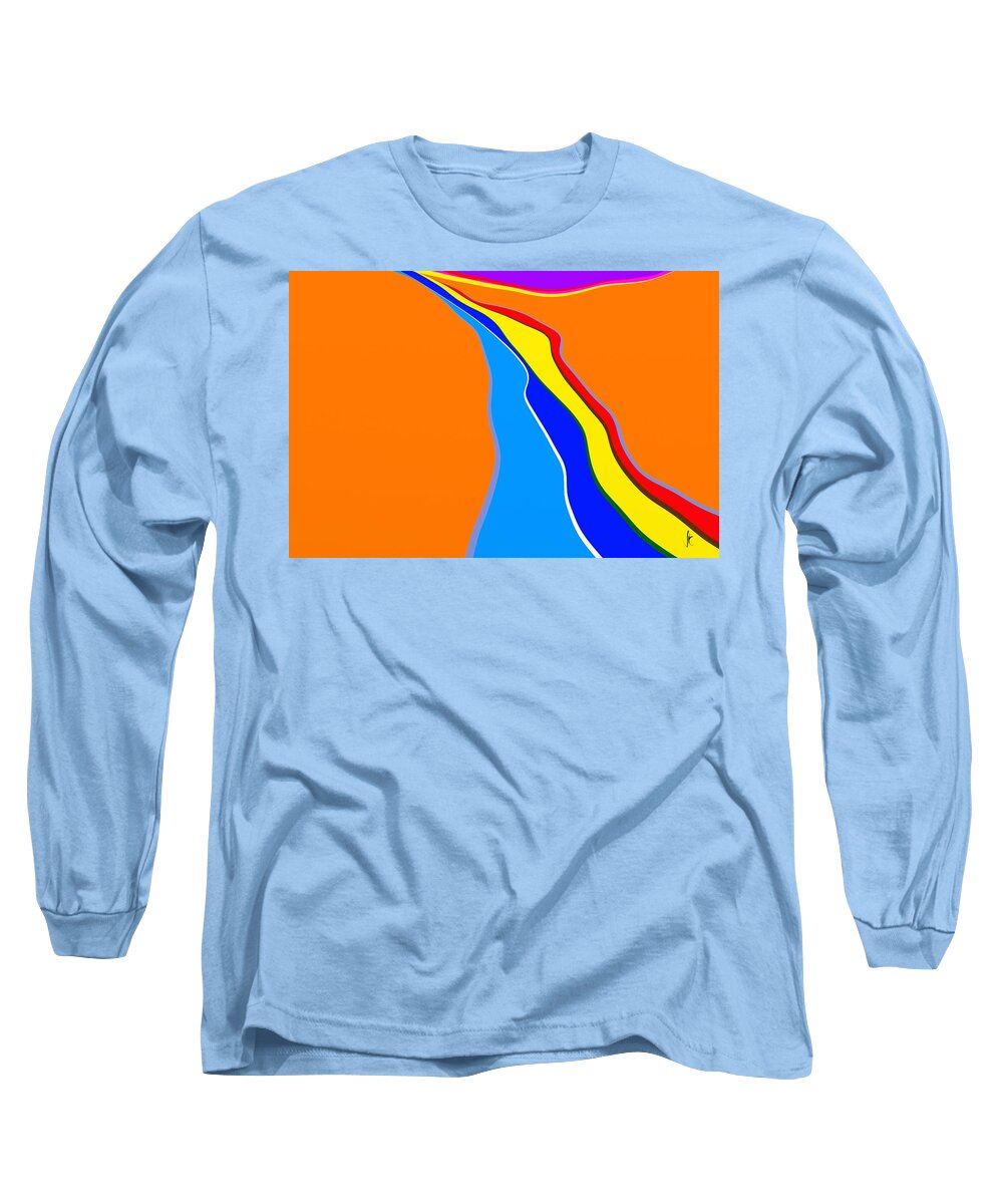 Victor Shelley Long Sleeve T-Shirt featuring the painting Rill by Victor Shelley
