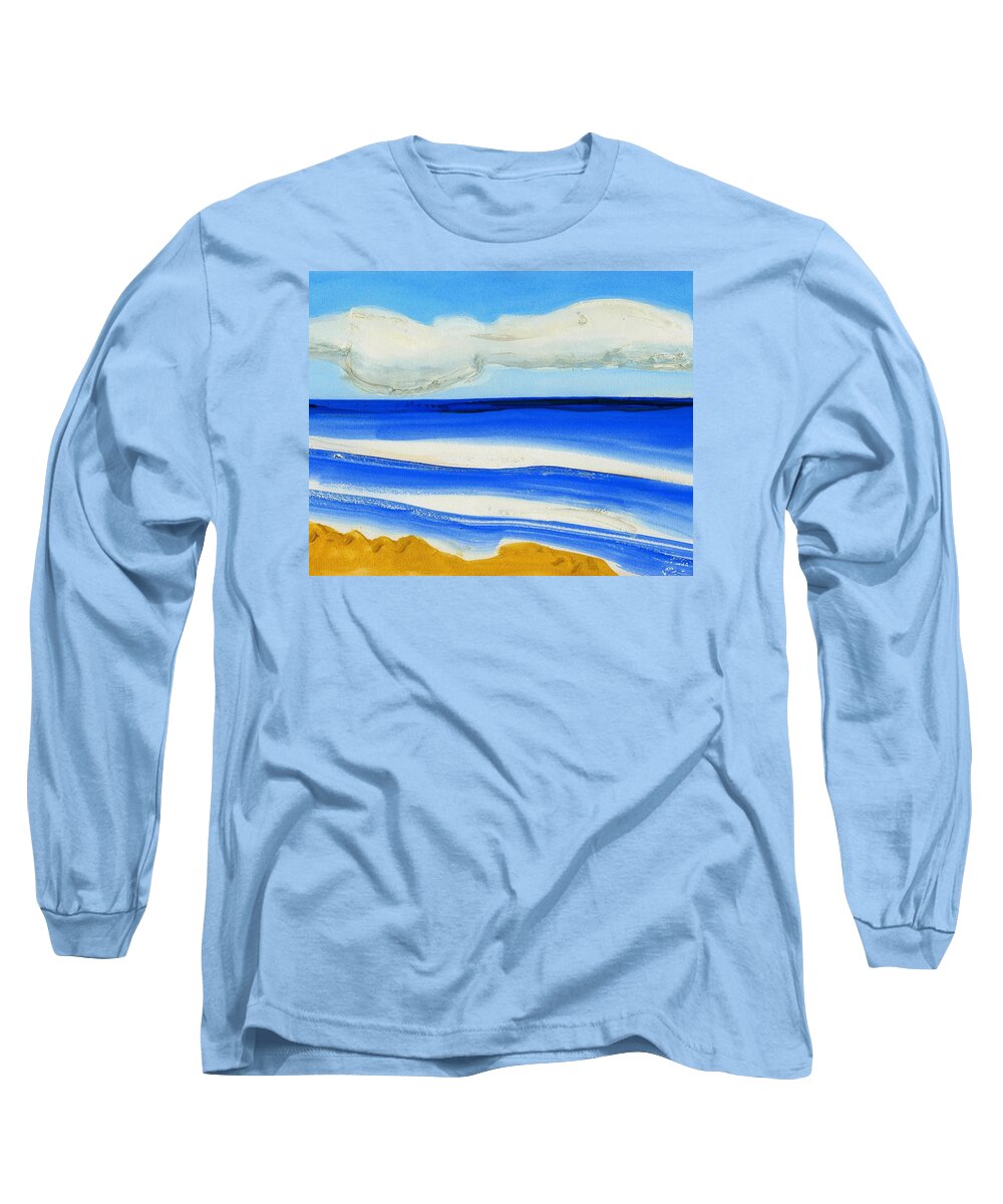 Seascape Long Sleeve T-Shirt featuring the painting San Juan, Puerto Rico by Dick Sauer