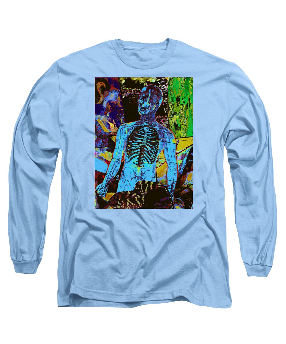  Long Sleeve T-Shirt featuring the painting Skeleton Detail by Steve Fields