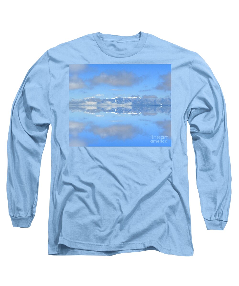  Long Sleeve T-Shirt featuring the photograph Snow Caps by Kelly Awad