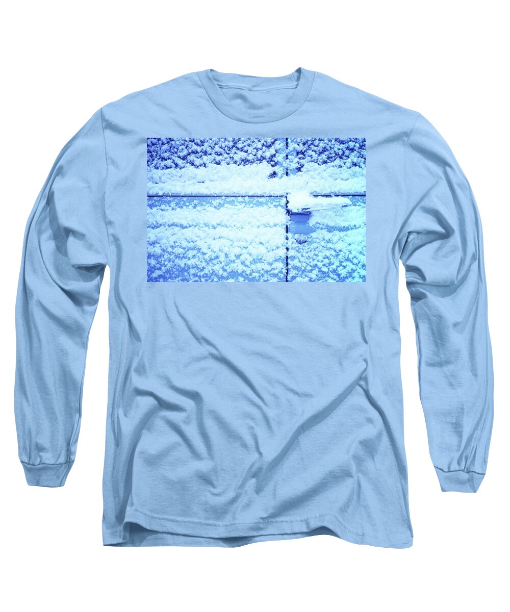  Long Sleeve T-Shirt featuring the photograph Snow Van 51 Chevy Panel by Laurie Stewart