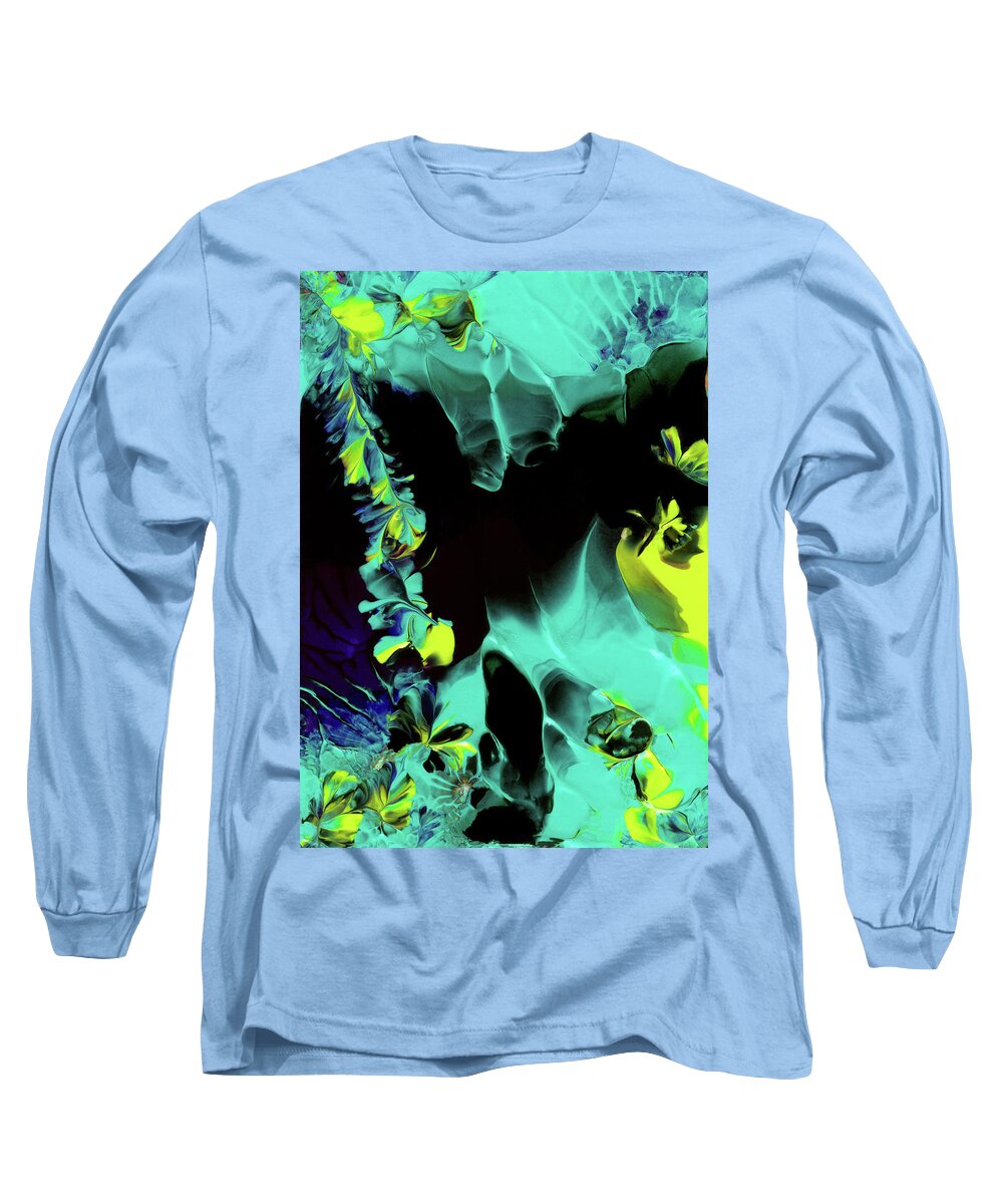 Original Fine Art Painting Long Sleeve T-Shirt featuring the painting Space Vines by Nan Bilden