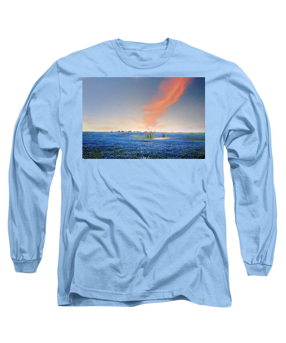 Bloom Long Sleeve T-Shirt featuring the photograph Spring Bluebonnets in Texas by David and Carol Kelly