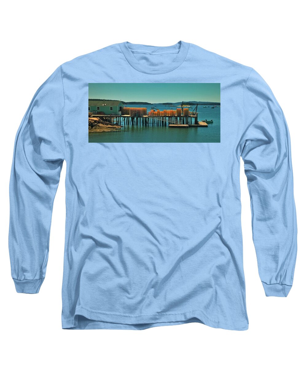 Stonington Long Sleeve T-Shirt featuring the photograph Stonington by Lisa Dunn