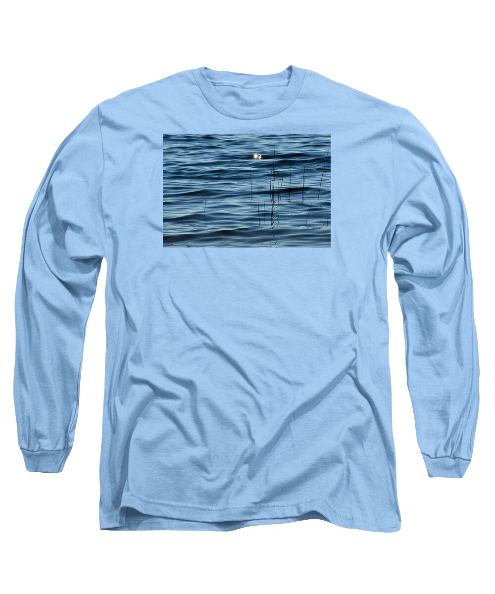 Abstract Long Sleeve T-Shirt featuring the photograph Sun Glints 2 by Lyle Crump