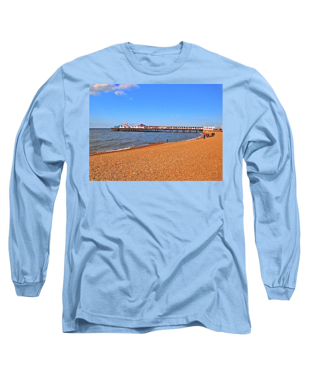 Beaches Long Sleeve T-Shirt featuring the photograph The Beach at Easter by Richard Denyer