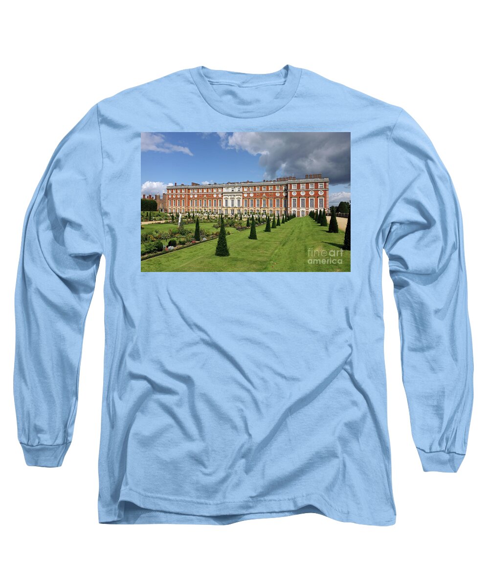 The Privy Garden Hampton Court Long Sleeve T-Shirt featuring the photograph The Privy Garden Hampton Court by Julia Gavin
