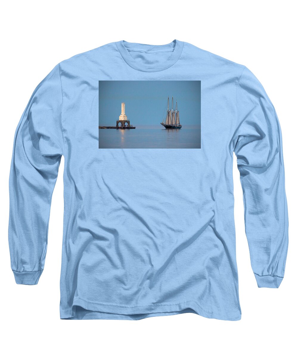 Tallship Long Sleeve T-Shirt featuring the photograph The Return by James Meyer