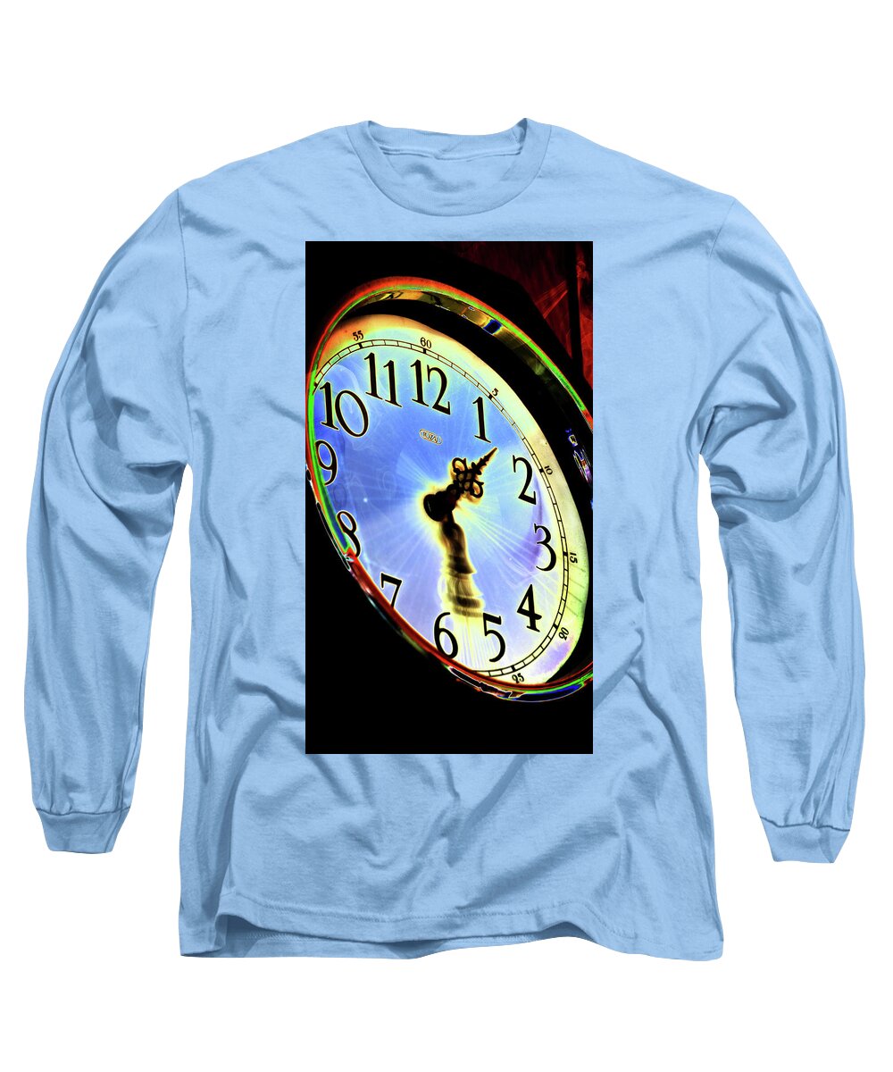 Photo Graphic Art Long Sleeve T-Shirt featuring the photograph Tick Tock Goes The Clock by DiDesigns Graphics