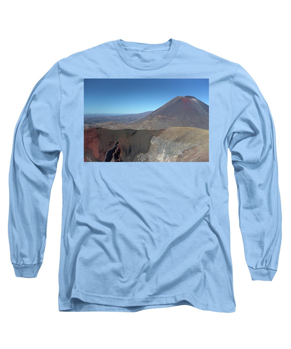 New Zealand Long Sleeve T-Shirt featuring the photograph Tongariro Crossing by Ivan Franklin