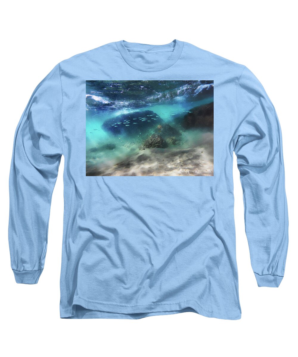 Underwater Long Sleeve T-Shirt featuring the photograph Underwater by Meir Ezrachi