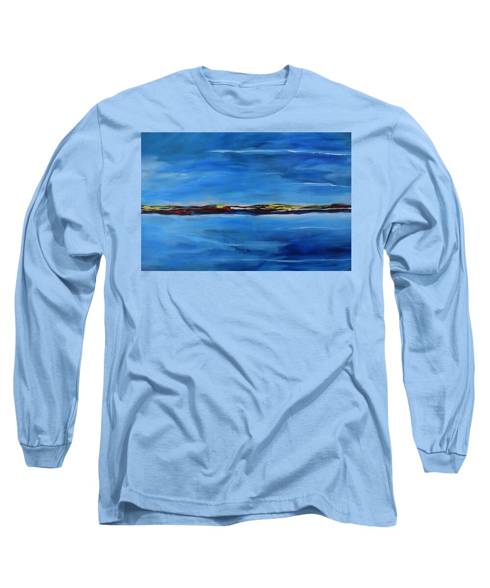 Water Long Sleeve T-Shirt featuring the painting Uninhabited by Gary Smith