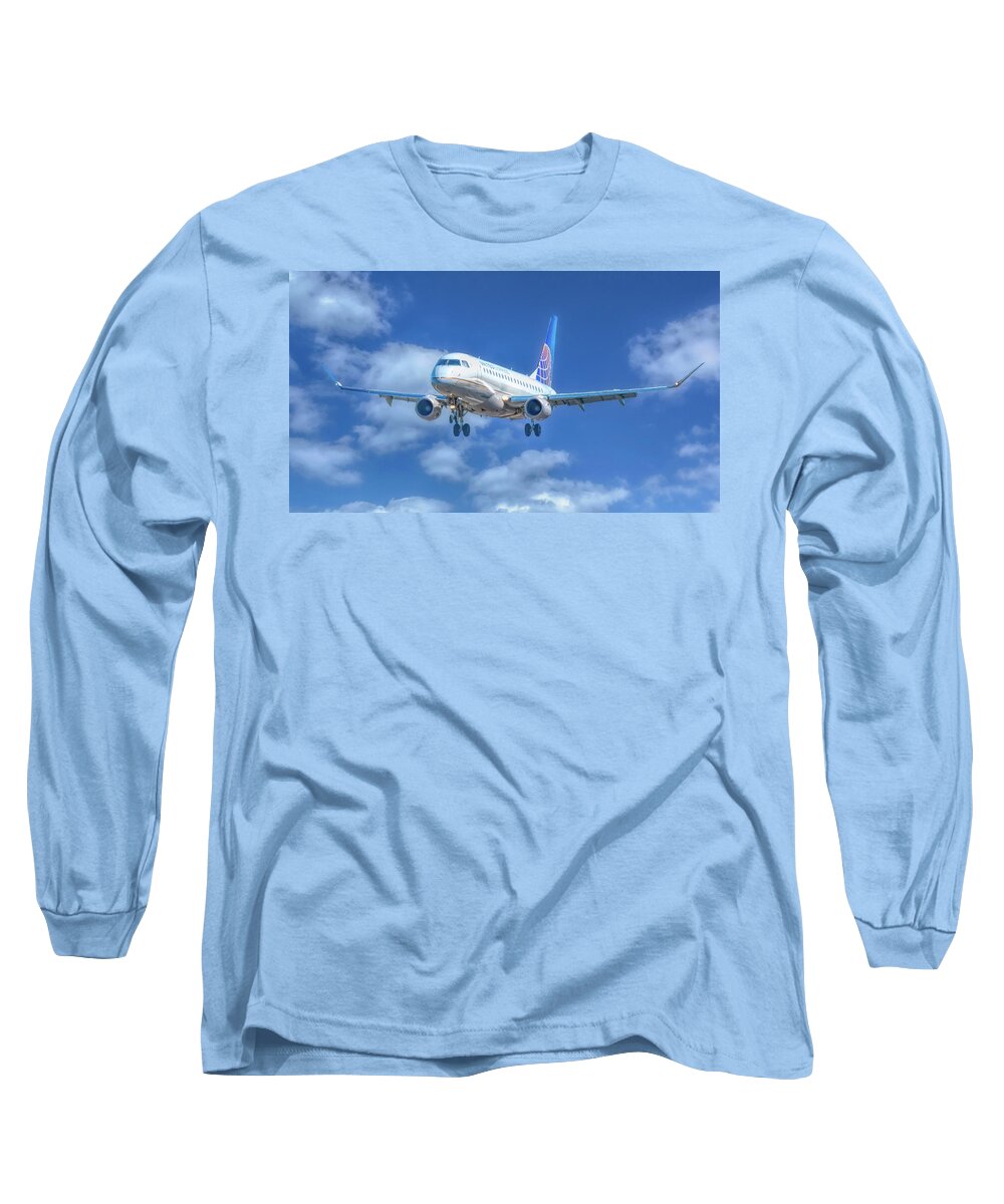 Aviation Long Sleeve T-Shirt featuring the photograph United by Guy Whiteley