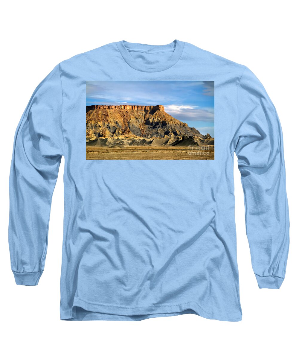 Utah Landscape Photography Long Sleeve T-Shirt featuring the photograph Utah Butte by Waterdancer 