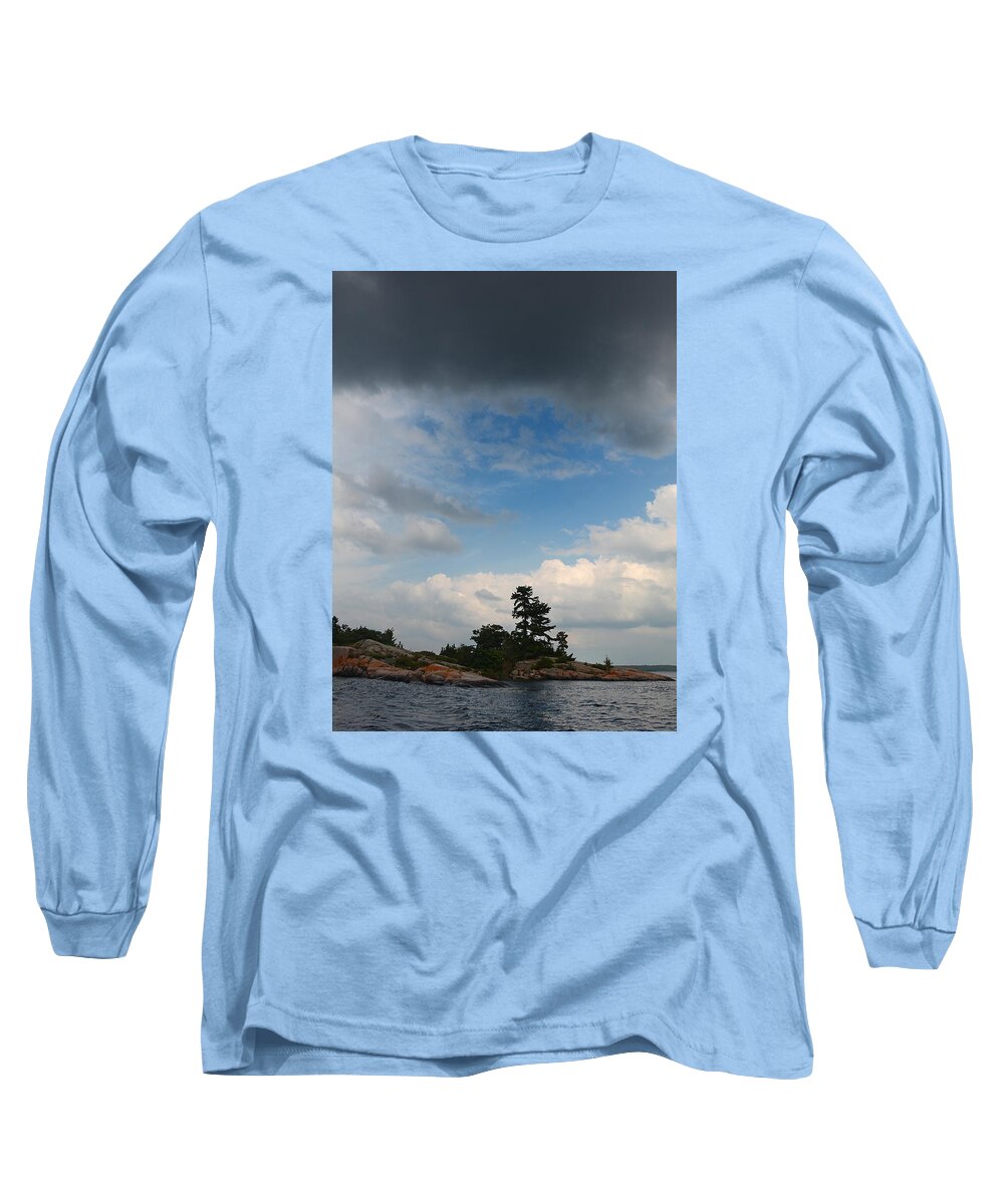 Wall Island Long Sleeve T-Shirt featuring the photograph Wall Island 3623 dramatic sky by Steve Somerville