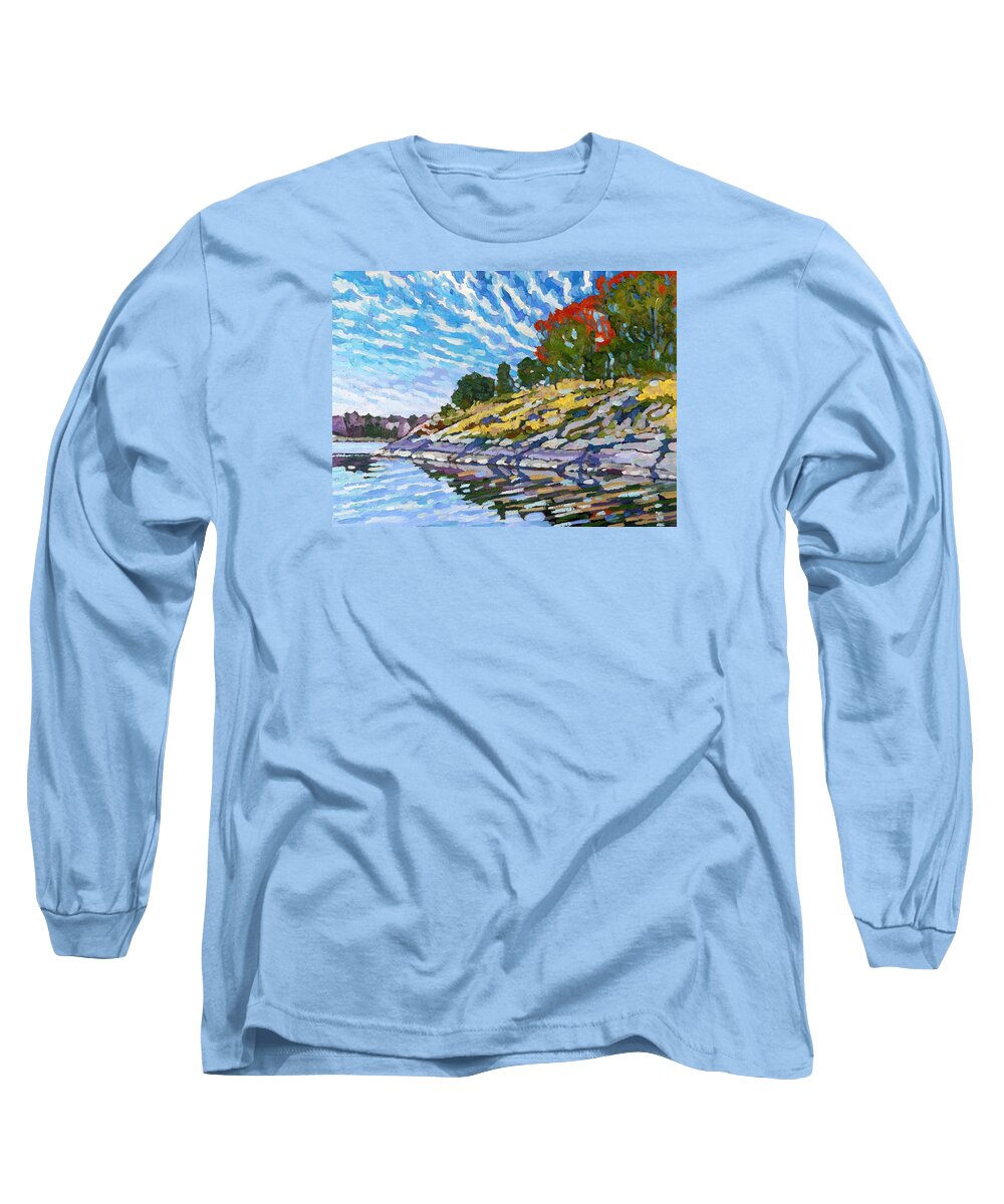 1707 Long Sleeve T-Shirt featuring the painting West Shore by Phil Chadwick