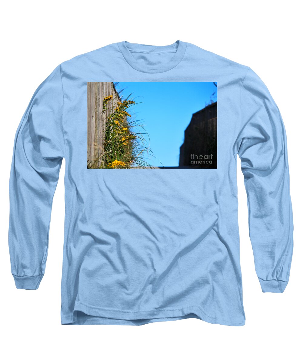 Wildflowers Long Sleeve T-Shirt featuring the photograph Wildflowers on the Dune by Karin Everhart