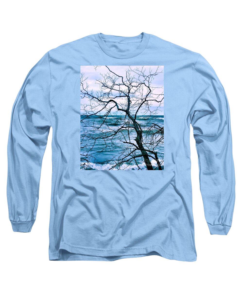Blue Long Sleeve T-Shirt featuring the photograph Wind Swept by Heather King