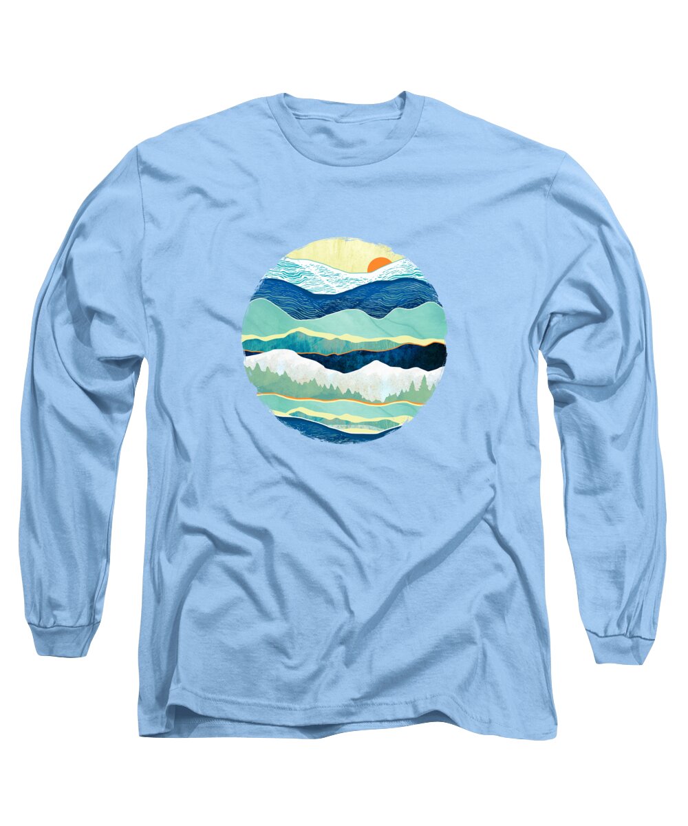 Winter Long Sleeve T-Shirt featuring the digital art Winter Afternoon by Spacefrog Designs