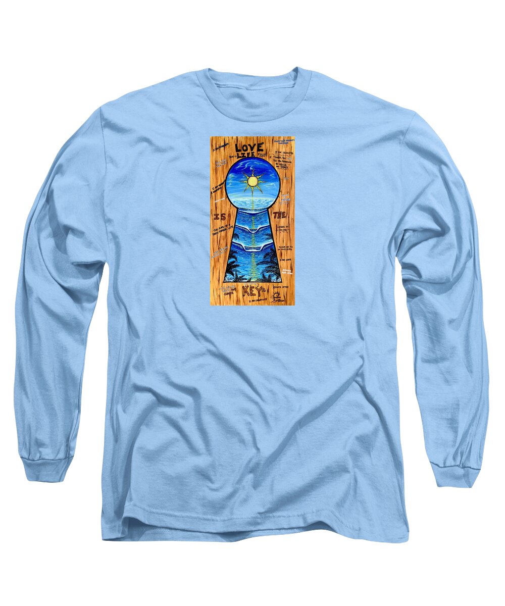 Keyholepainting Long Sleeve T-Shirt featuring the painting You hold the keys by Paul Carter