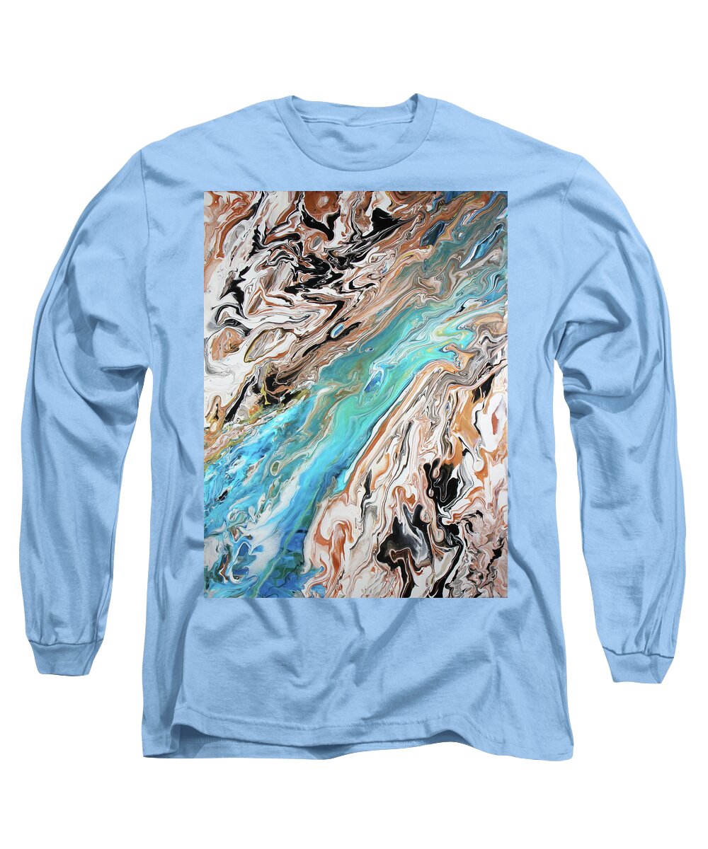 Water Long Sleeve T-Shirt featuring the painting Aquarius 2 by Madeleine Arnett