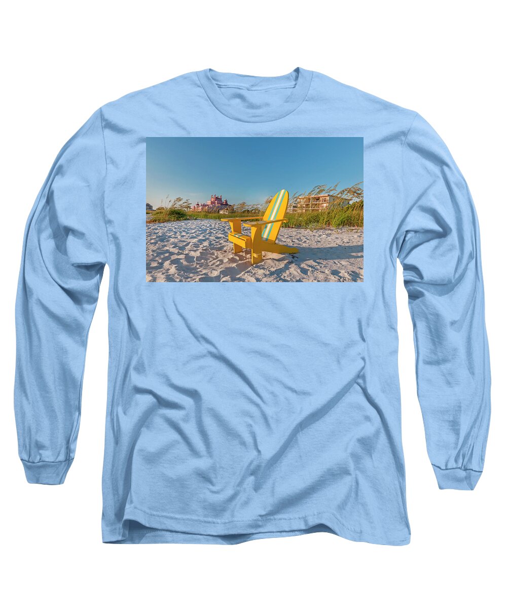 Estock Long Sleeve T-Shirt featuring the digital art Beach In Saint Petersburg Florida #1 by Lumiere
