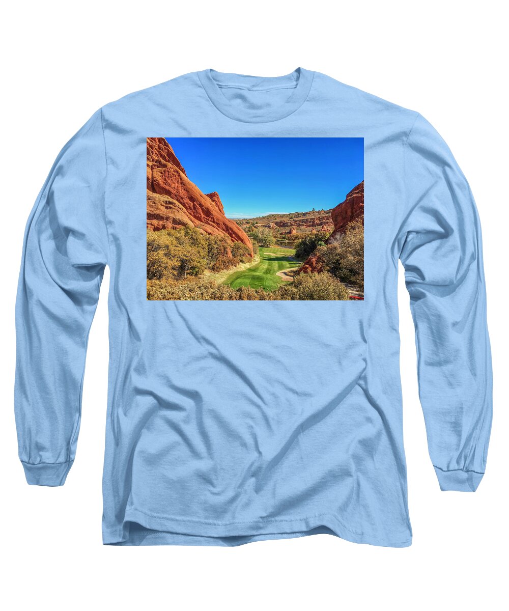 Arrowhead Long Sleeve T-Shirt featuring the photograph Arrowhead Golf Hole 13 by Lorraine Baum