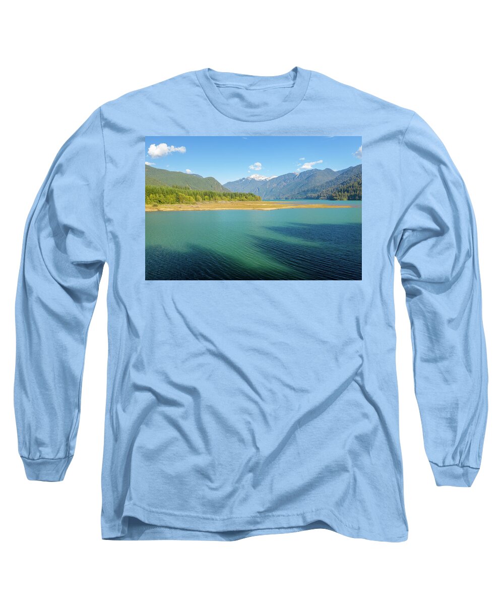 Steve Bunch Long Sleeve T-Shirt featuring the photograph Baker Lake in the fall by Steve Bunch