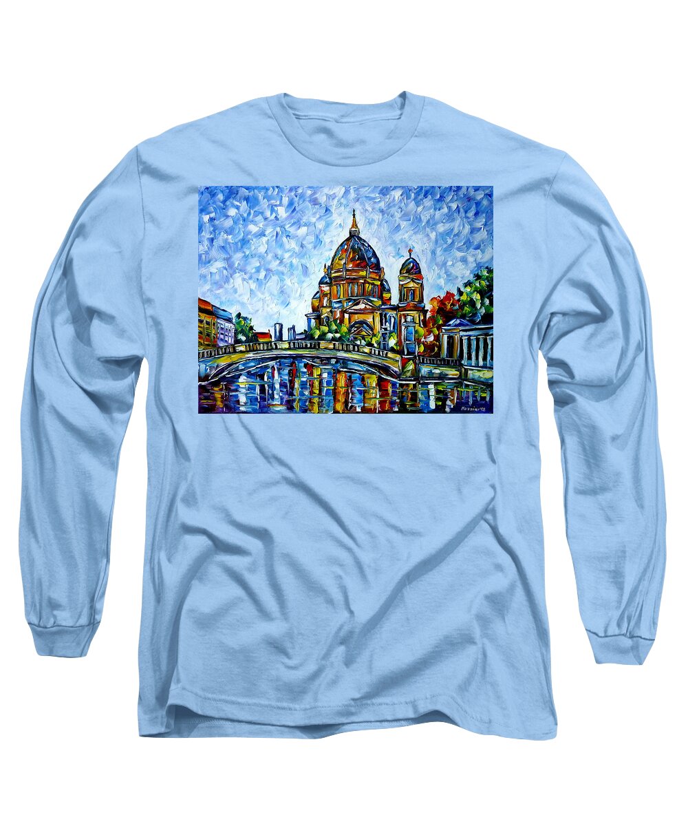 Church Painting Long Sleeve T-Shirt featuring the painting Berlin Cathedral by Mirek Kuzniar