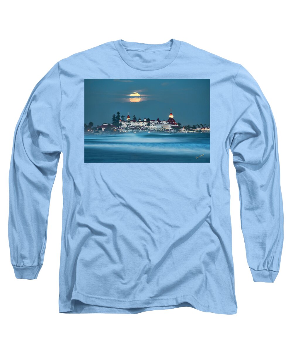  Long Sleeve T-Shirt featuring the photograph Blue Moon 48x72 by Dan McGeorge