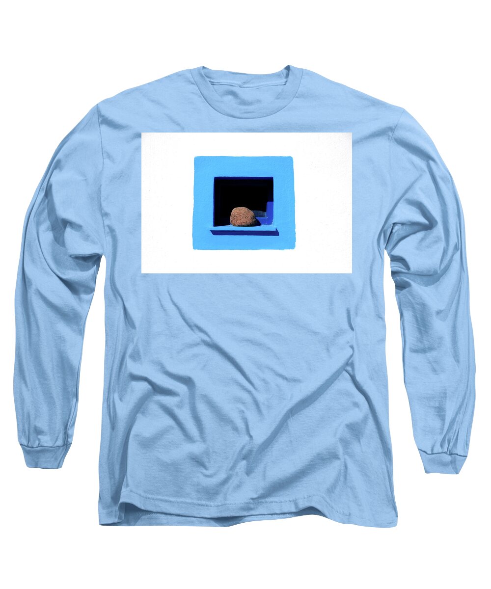 Aegean Long Sleeve T-Shirt featuring the photograph Blue Window by Tito Slack
