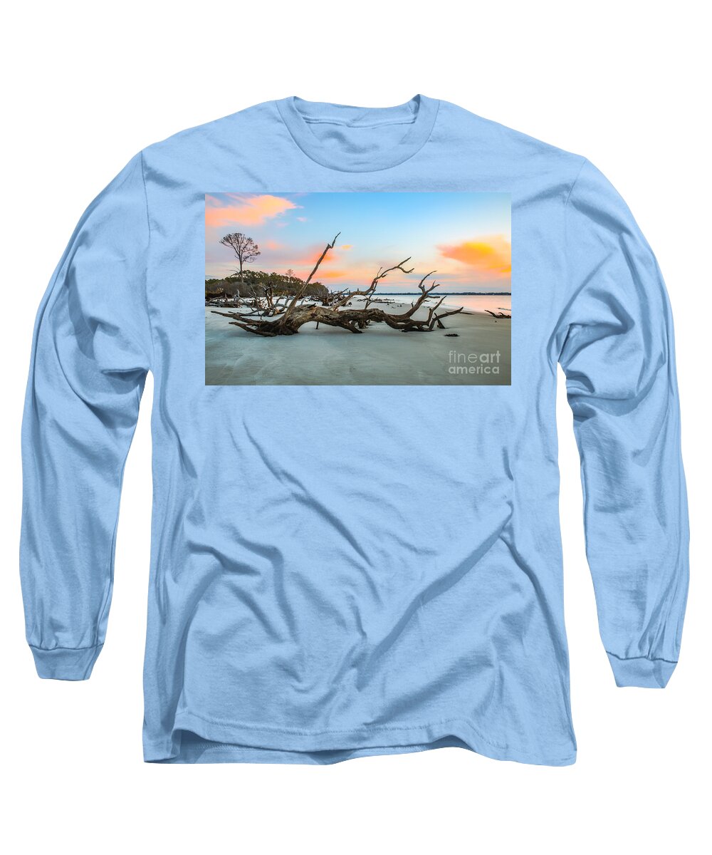 Jekyll Island Long Sleeve T-Shirt featuring the photograph Drifting Away by Phil Cappiali Jr