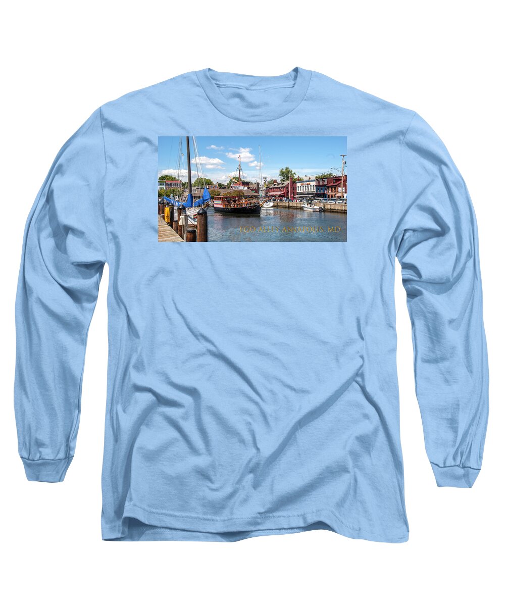 Annapolis Long Sleeve T-Shirt featuring the photograph Ego Alley Annapolis MD by Charles Kraus