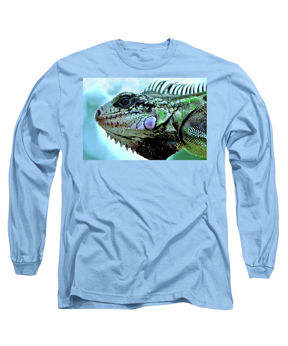 Iguana Long Sleeve T-Shirt featuring the photograph Iggy by Climate Change VI - Sales