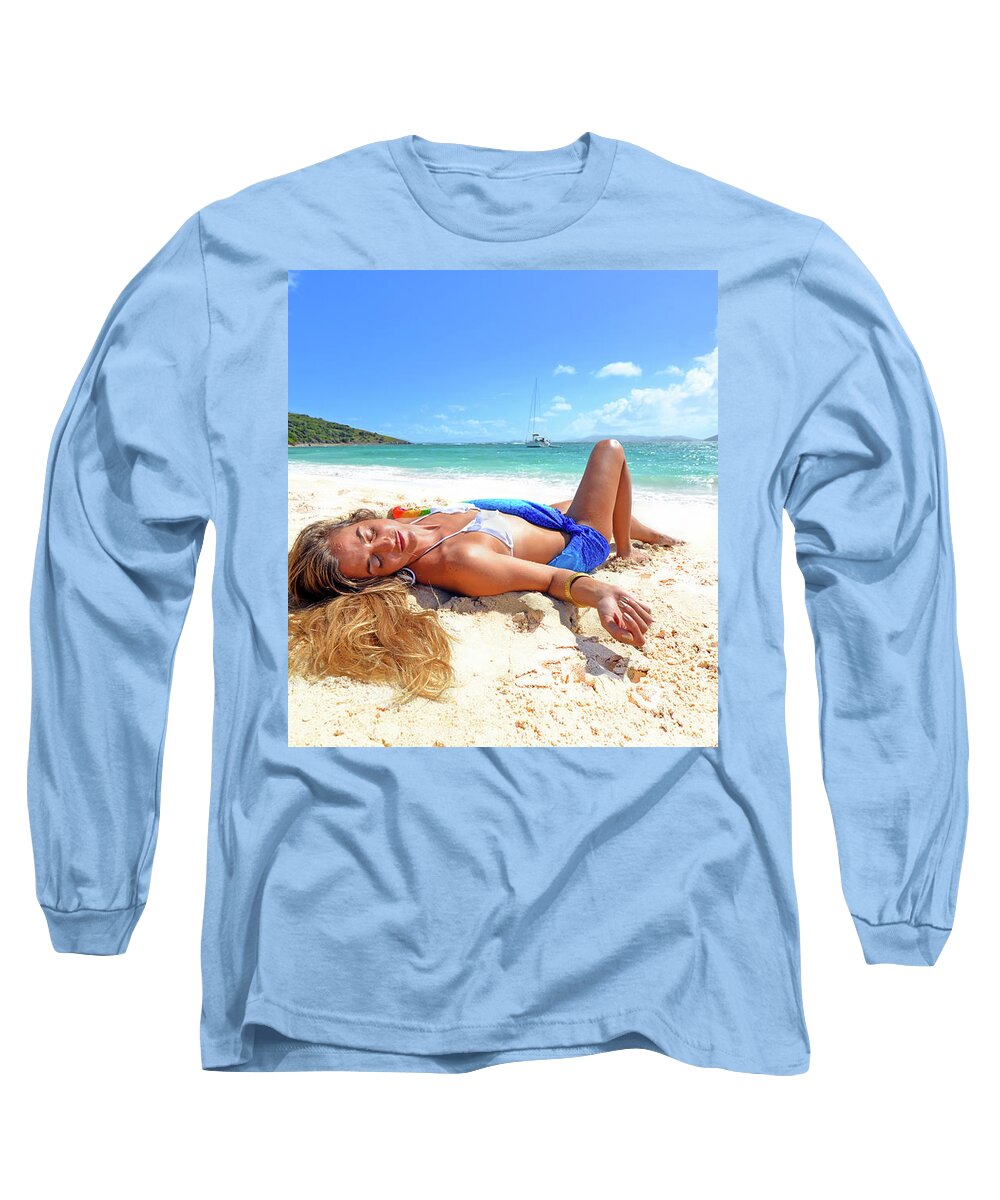 Beach Long Sleeve T-Shirt featuring the photograph Lady of the Leewards by Climate Change VI - Sales