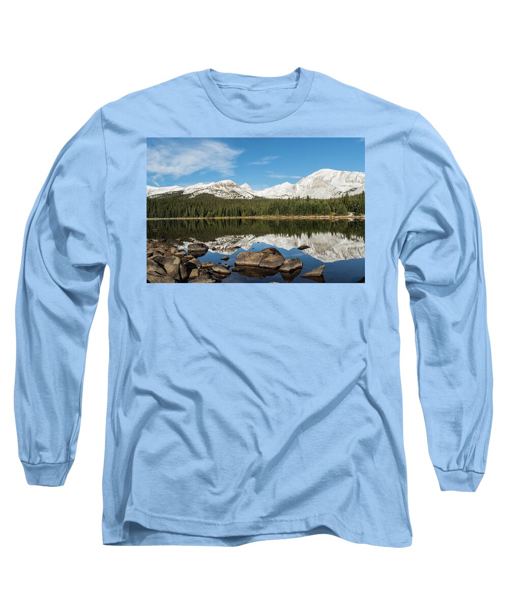 Lake Long Sleeve T-Shirt featuring the photograph Mirror rorriM by Alex Lapidus