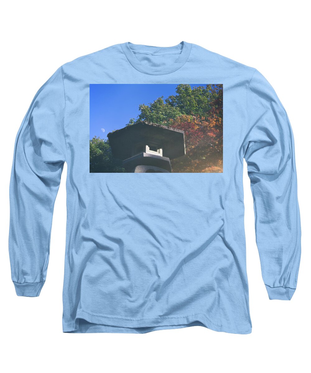 Japanese Garden Long Sleeve T-Shirt featuring the photograph Moonrise by Briand Sanderson