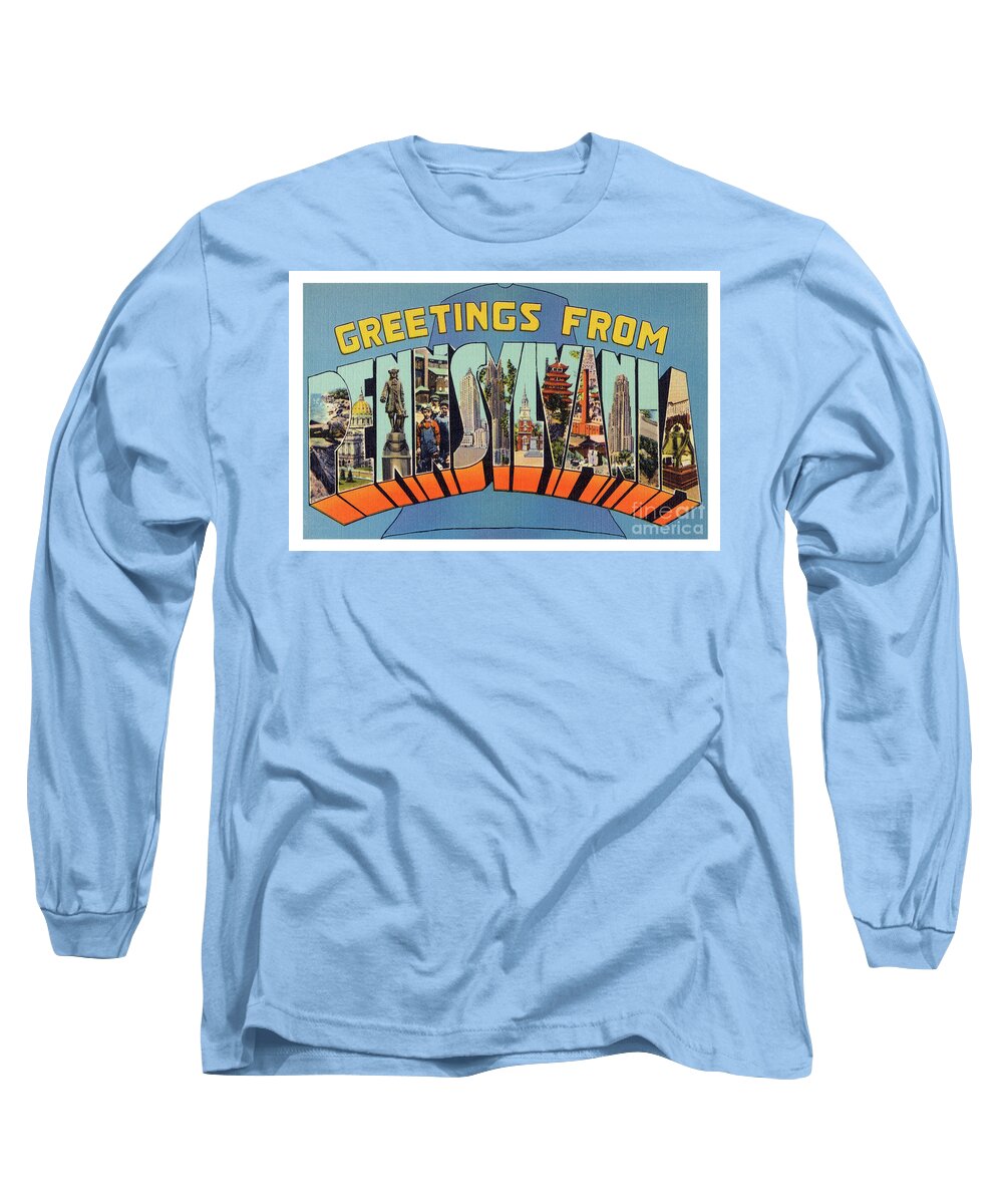 Pa Long Sleeve T-Shirt featuring the photograph Pennsylvania Greetings by Mark Miller