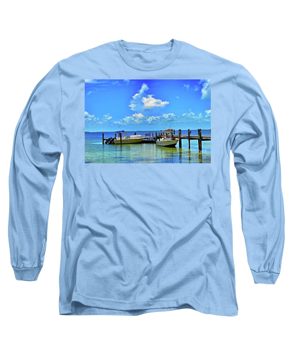Florida Keys Long Sleeve T-Shirt featuring the photograph Pier by Thomas Schroeder