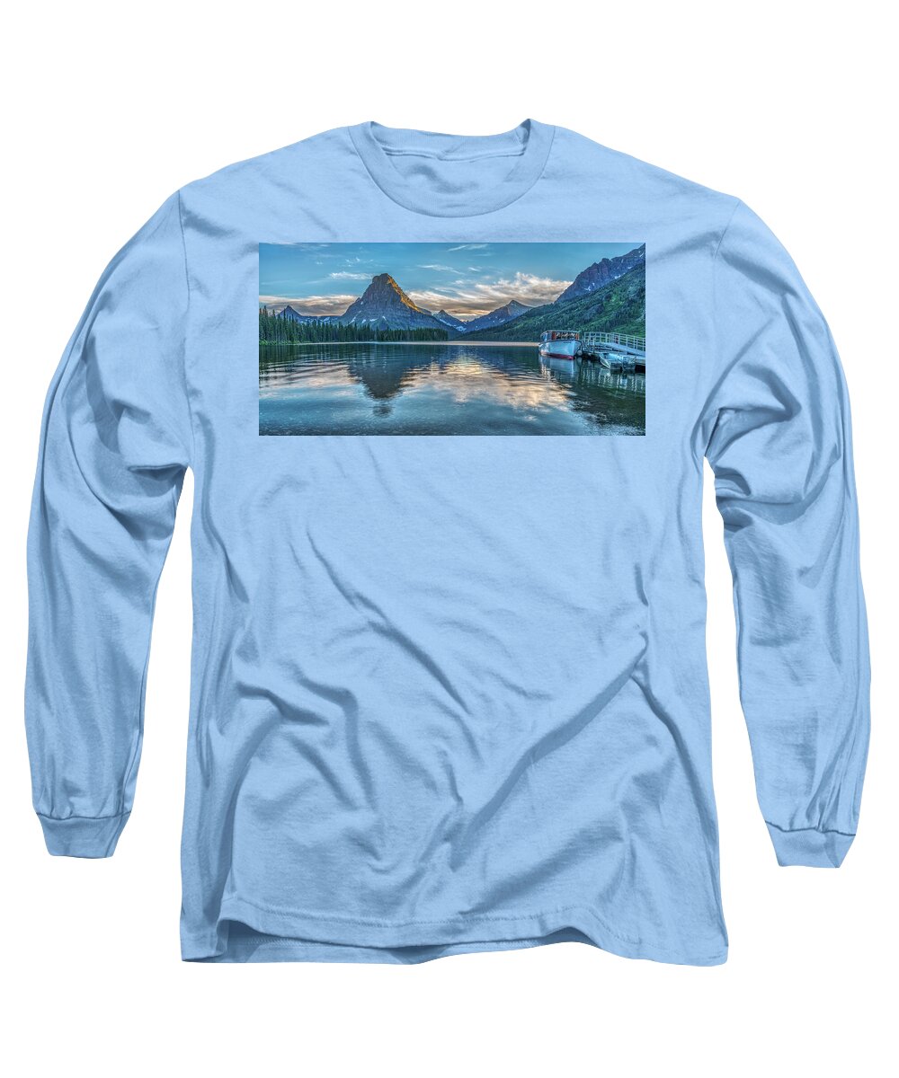 Glacier National Park Long Sleeve T-Shirt featuring the photograph Sinopah by Kenneth Everett