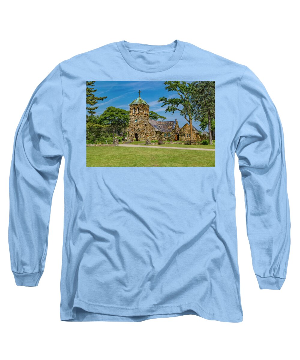Kennebunkport Long Sleeve T-Shirt featuring the photograph St Ann's Episcopal Church Kennebunkport Maine by Betsy Knapp