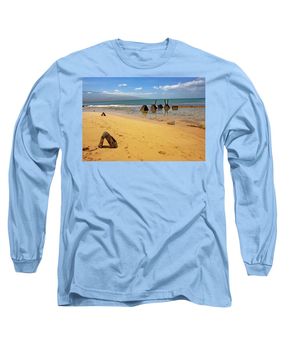 Sugar Beach Long Sleeve T-Shirt featuring the photograph Structures on Sugar Beach by Anthony Jones